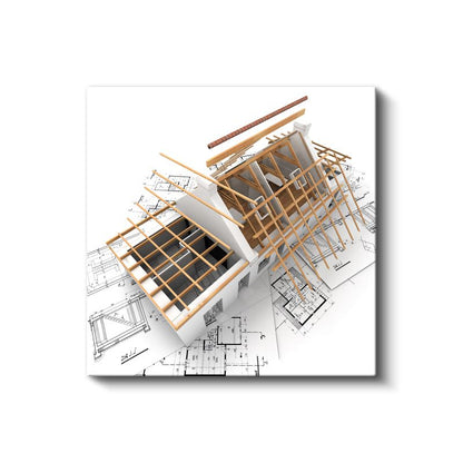 İnşaat Mühendisi - Ahşap İskelet Yapı Sistemleri Kanvas Tablo