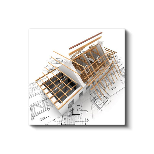 İnşaat Mühendisi - Ahşap İskelet Yapı Sistemleri Kanvas Tablo