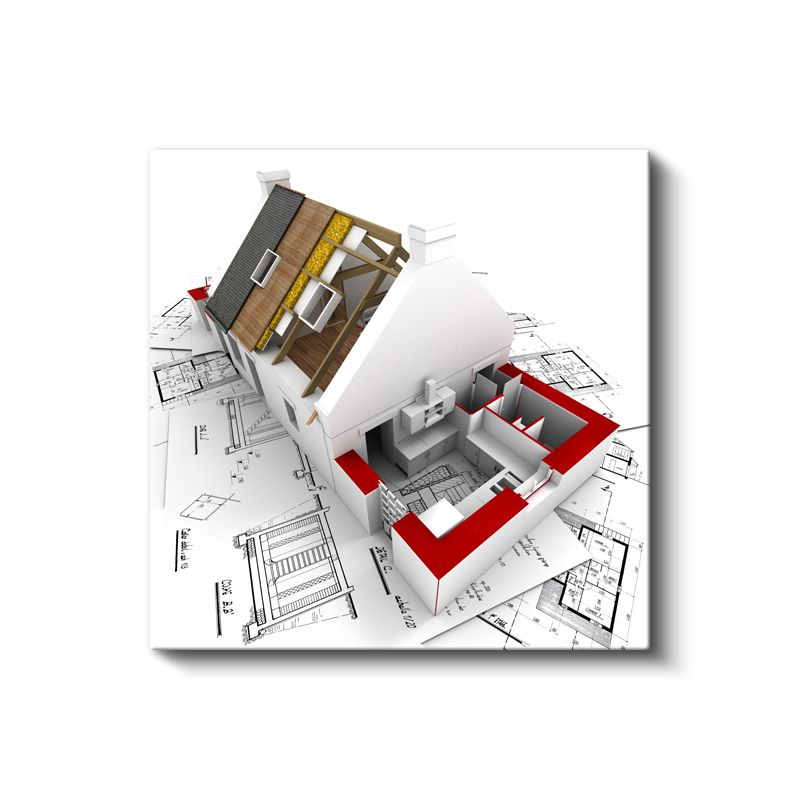 İç Mimar - Çatı Katı Tasarımı ve Mekan Organizasyonu Kanvas Tablo