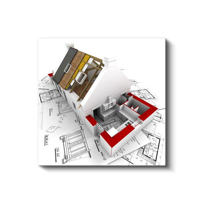 İç Mimar - Çatı Katı Tasarımı ve Mekan Organizasyonu Kanvas Tablo