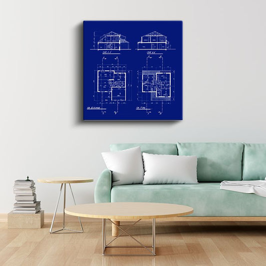 Mimar - Teknik Çizimler ve Yapı Kesitleri Kanvas Tablo