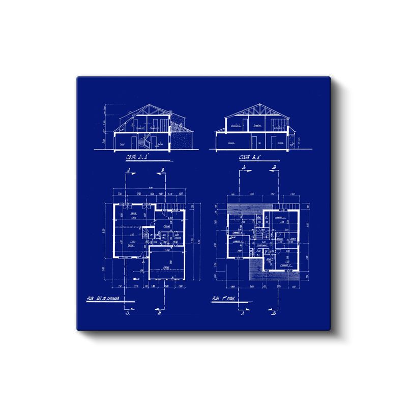 Mimar - Teknik Çizimler ve Yapı Kesitleri Kanvas Tablo