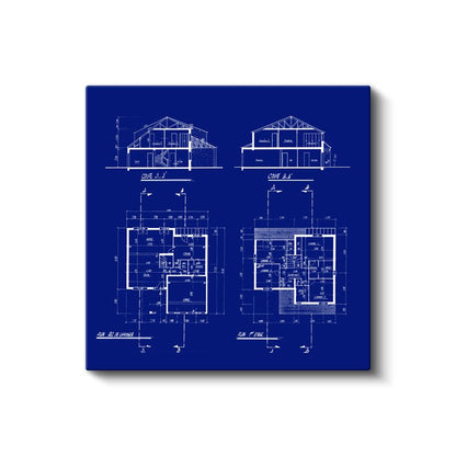 Mimar - Teknik Çizimler ve Yapı Kesitleri Kanvas Tablo
