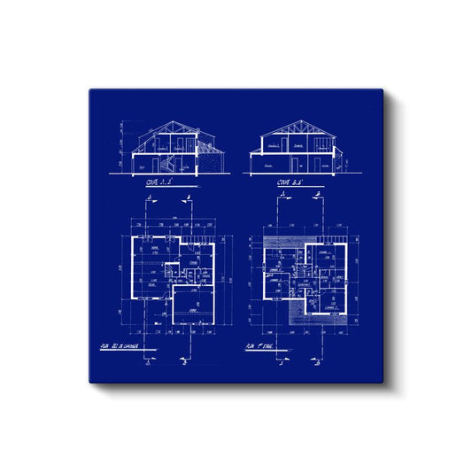 Mimar - Teknik Çizimler ve Yapı Kesitleri Kanvas Tablo