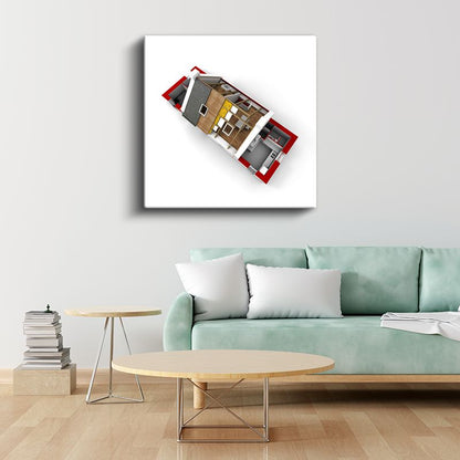 İç Mimar - Fonksiyonel Konut Yerleşimi ve Mekan Tasarımı Kanvas Tablo