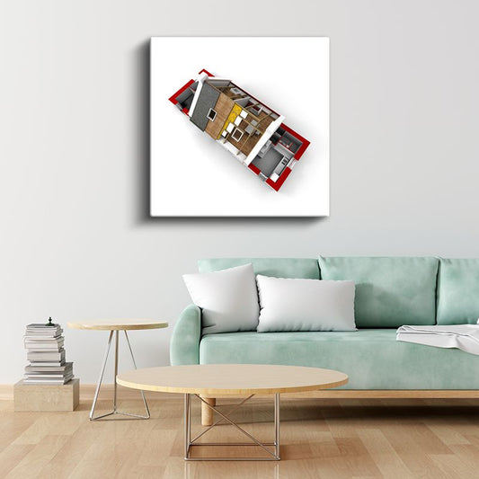 İç Mimar - Fonksiyonel Konut Yerleşimi ve Mekan Tasarımı Kanvas Tablo