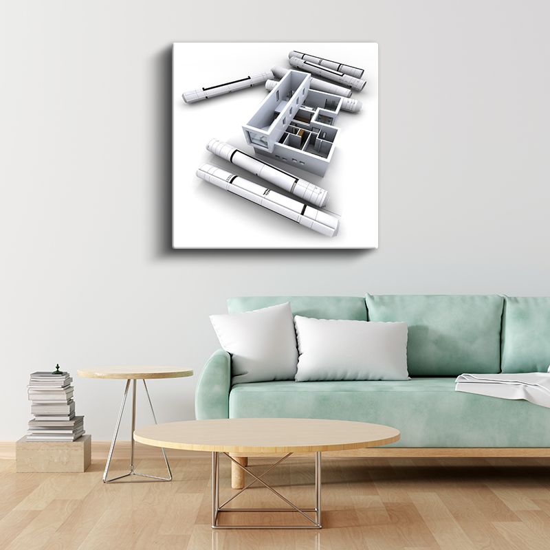 Mimar - Proje ve Maket Çalışması Kanvas Tablo