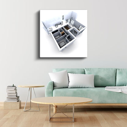 Mimar - Çağdaş Konut Planlaması Kanvas Tablo