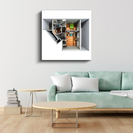 İç Mimar - Yaşam Alanı Düzenlemesi Kanvas Tablo