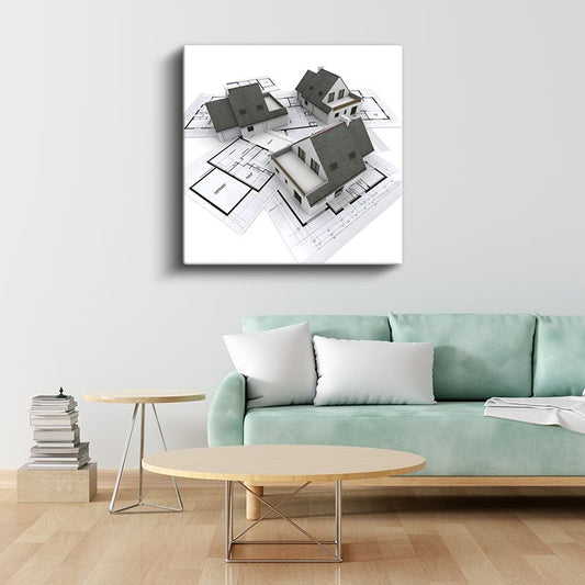 Mimar - Konut Projesi Maketleri Kanvas Tablo