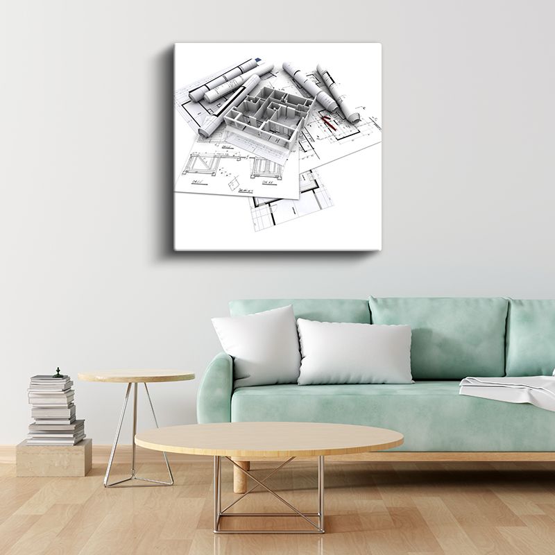 Mimar - Detaylı Bina Tasarımı Kanvas Tablo