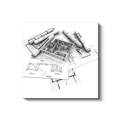 Mimar - Detaylı Bina Tasarımı Kanvas Tablo