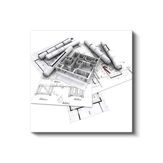 Mimar - Detaylı Bina Tasarımı Kanvas Tablo