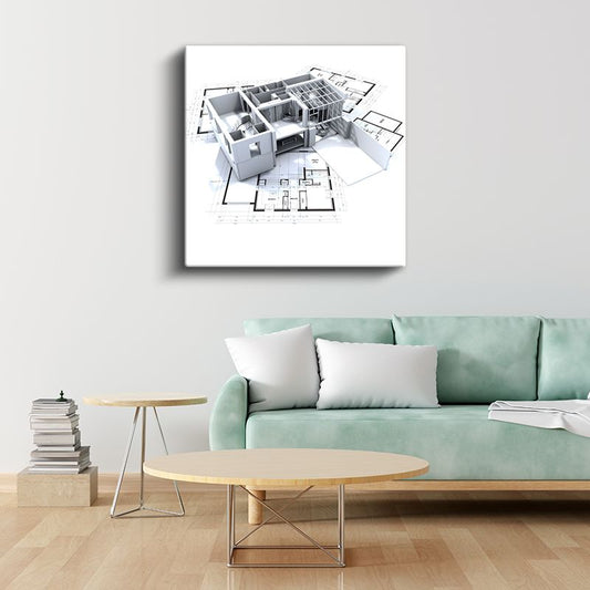 Mimar - Dijital 3D Bina Modelleme ve Görselleştirme Kanvas Tablo