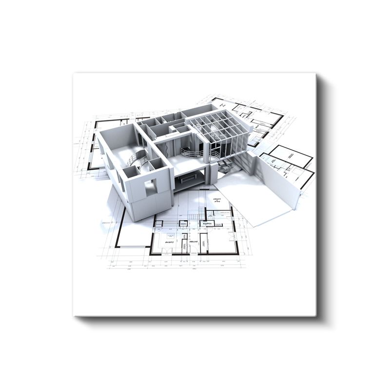 Mimar - Dijital 3D Bina Modelleme ve Görselleştirme Kanvas Tablo