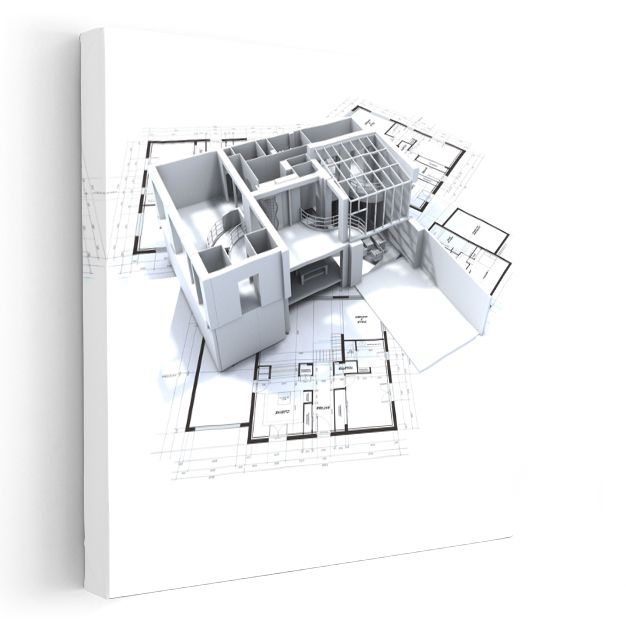 Mimar - Dijital 3D Bina Modelleme ve Görselleştirme Kanvas Tablo