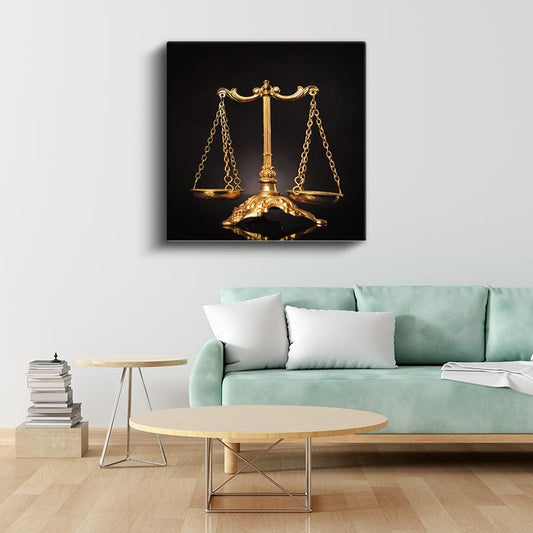 Avukat - Hukuk ve Adalet Sembolü Kanvas Tablo