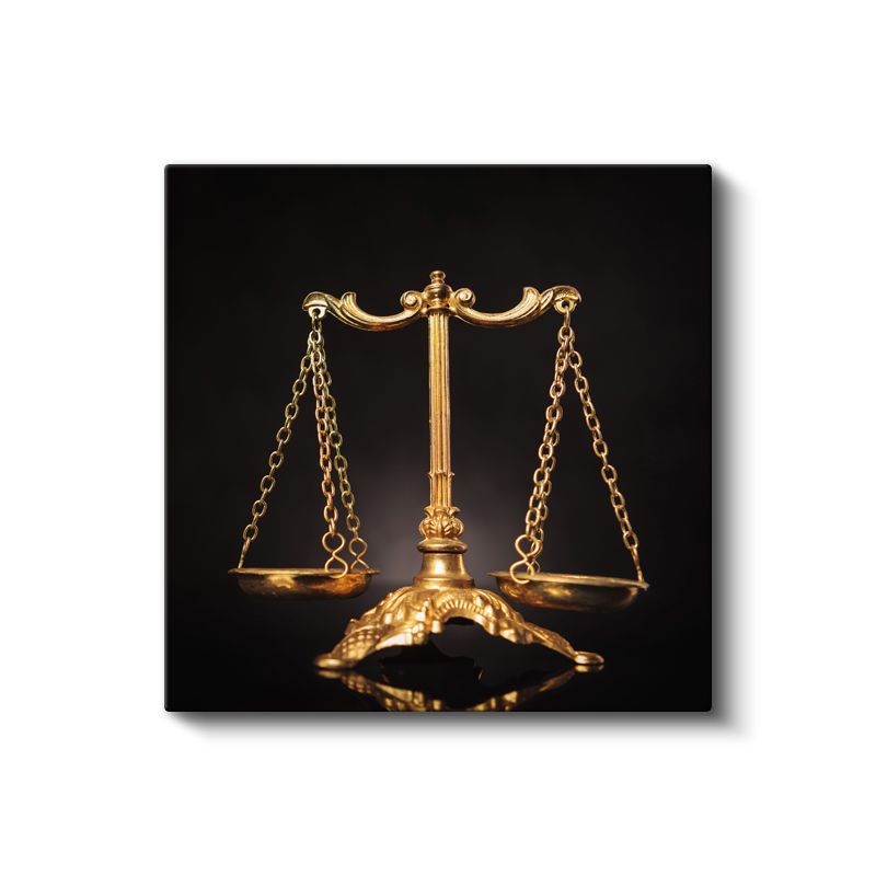 Avukat - Hukuk ve Adalet Sembolü Kanvas Tablo