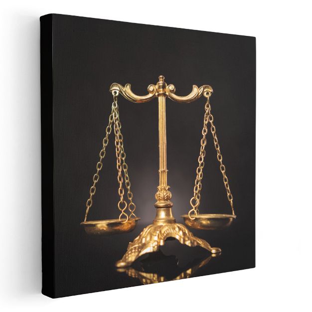 Avukat - Hukuk ve Adalet Sembolü Kanvas Tablo