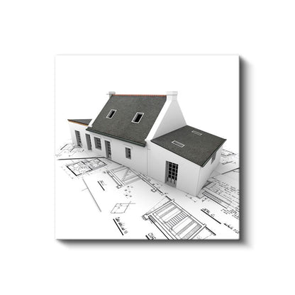 İnşaat Mühendisi - Yapı Projesi Kanvas Tablo