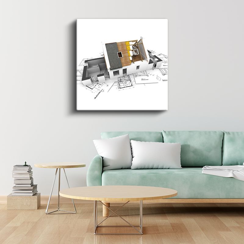 Mimar - Ev Tasarım Detayları Kanvas Tablo
