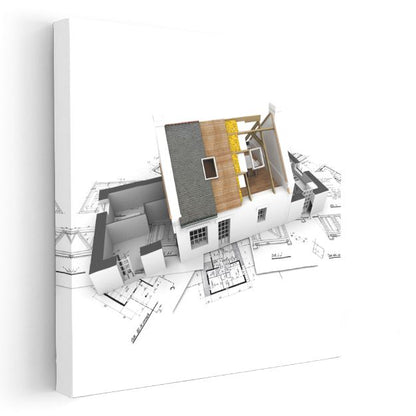 Mimar - Ev Tasarım Detayları Kanvas Tablo