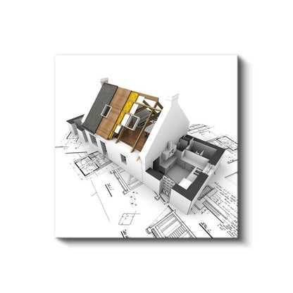 Mimar - Modern Konut Projesi Kanvas Tablo