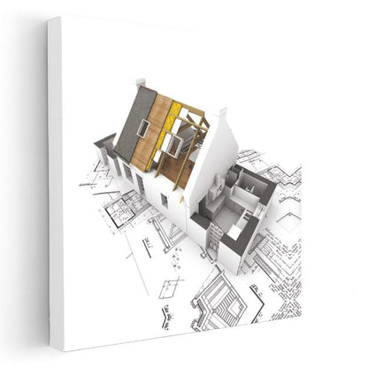 Mimar - Detaylı Yapı Tasarımı Kanvas Tablo
