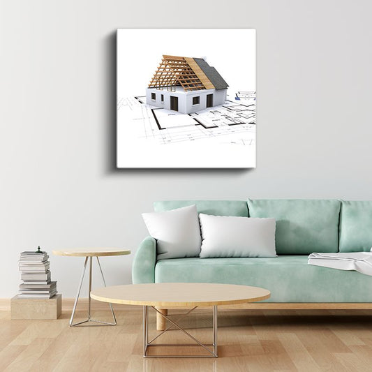 İnşaat Mühendisi - Modern Çatı Sistemleri ve Yapısal Analiz Kanvas Tablo