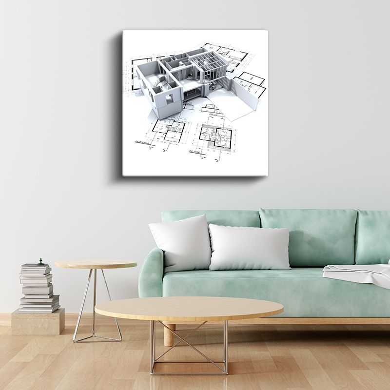 Mimar - 3D Bina Modeli ve Planlar Kanvas Tablo
