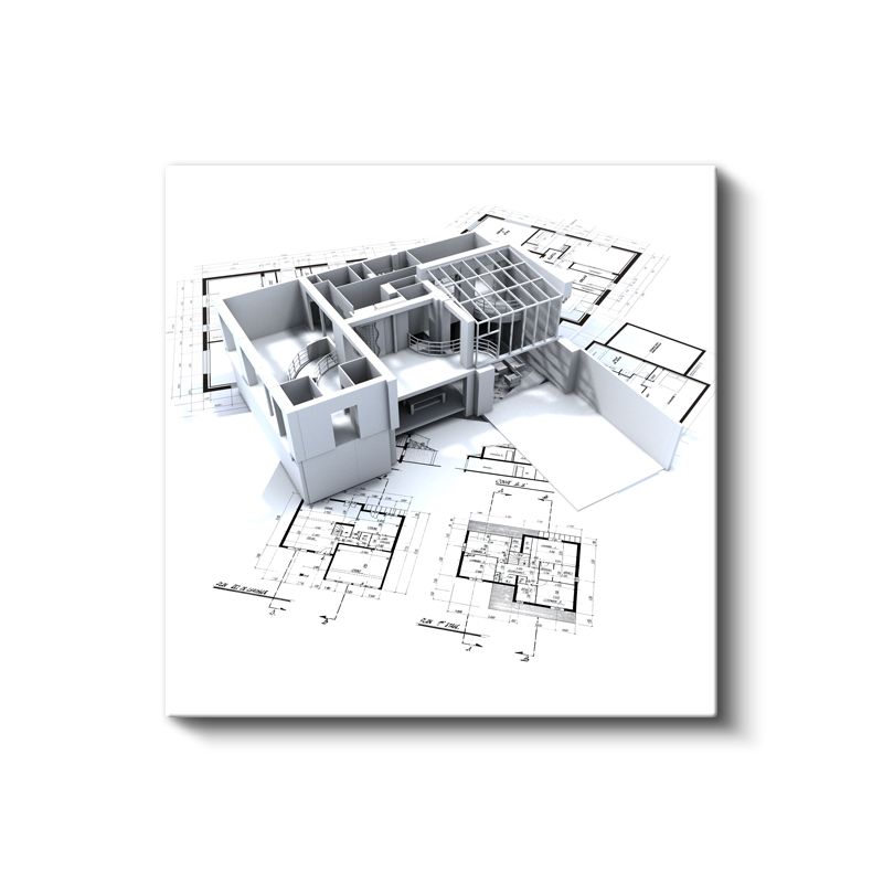 Mimar - 3D Bina Modeli ve Planlar Kanvas Tablo