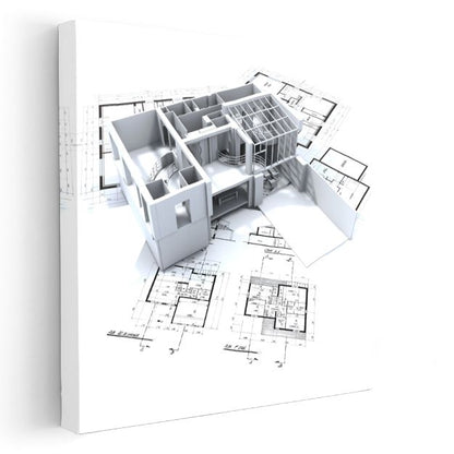 Mimar - 3D Bina Modeli ve Planlar Kanvas Tablo