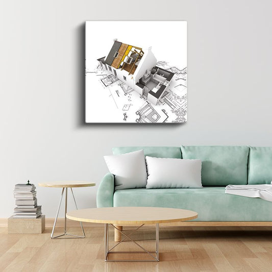 Mimar - Ev Tasarımı ve Planlaması Kanvas Tablo