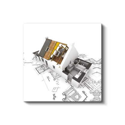 Mimar - Ev Tasarımı ve Planlaması Kanvas Tablo