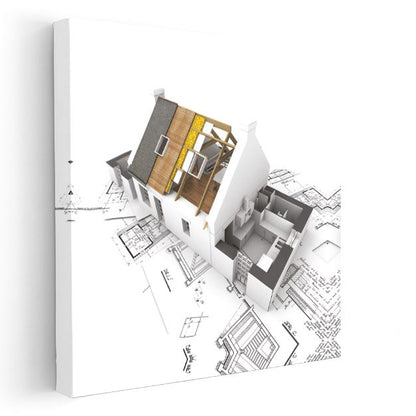 Mimar - Ev Tasarımı ve Planlaması Kanvas Tablo