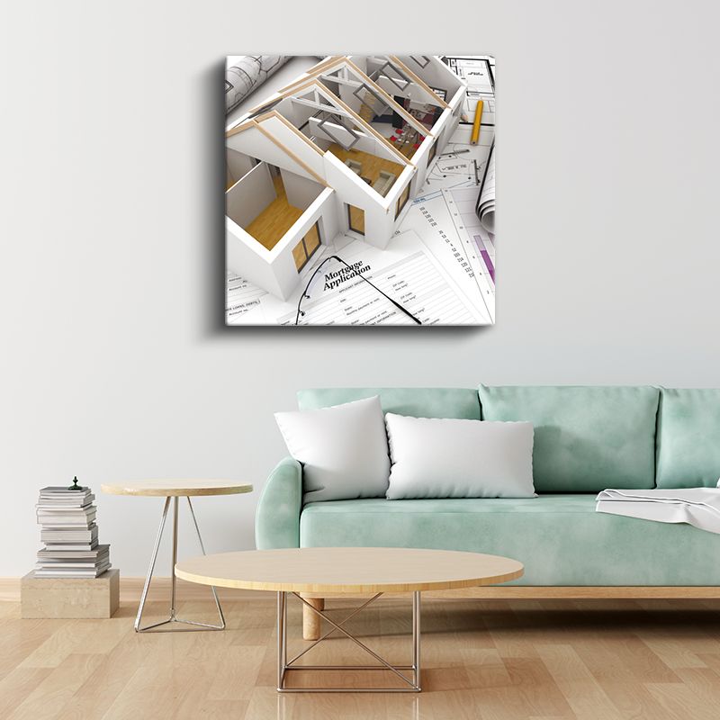 Emlak Danışmanı - İpotek ve Ev Planı Kanvas Tablo