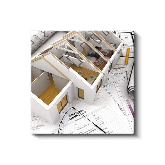 Emlak Danışmanı - İpotek ve Ev Planı Kanvas Tablo