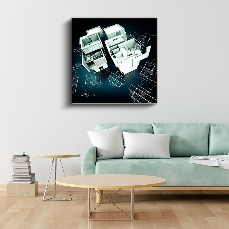 Mimar - Yenilikçi Modern Konut Tasarımı ve Sürdürülebilir Mimari Kanvas Tablo