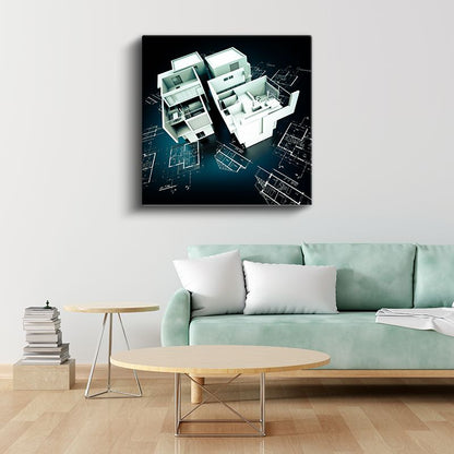 Mimar - Yenilikçi Modern Konut Tasarımı ve Sürdürülebilir Mimari Kanvas Tablo