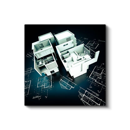 Mimar - Yenilikçi Modern Konut Tasarımı ve Sürdürülebilir Mimari Kanvas Tablo