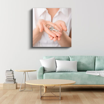 Emlakçı - Yeni Yuva Anahtarı Kanvas Tablo