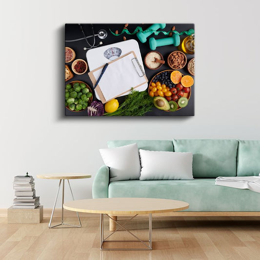 Diyetisyen - Sağlıklı Beslenme Planlaması Kanvas Tablo