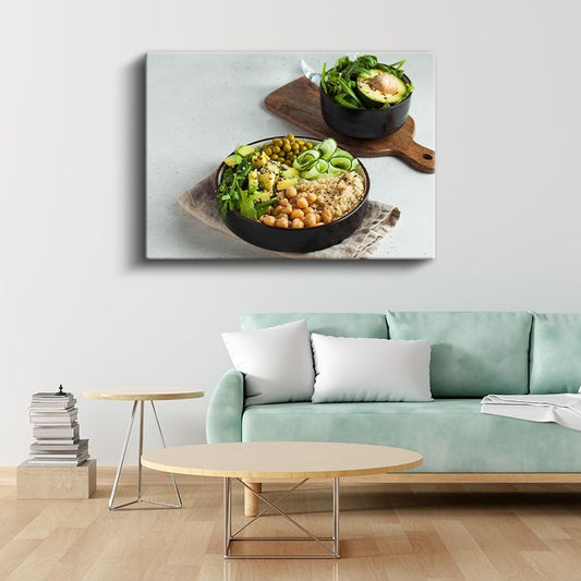 Diyetisyen - Dengeli Beslenme Tabağı Kanvas Tablo