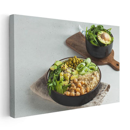 Diyetisyen - Dengeli Beslenme Tabağı Kanvas Tablo