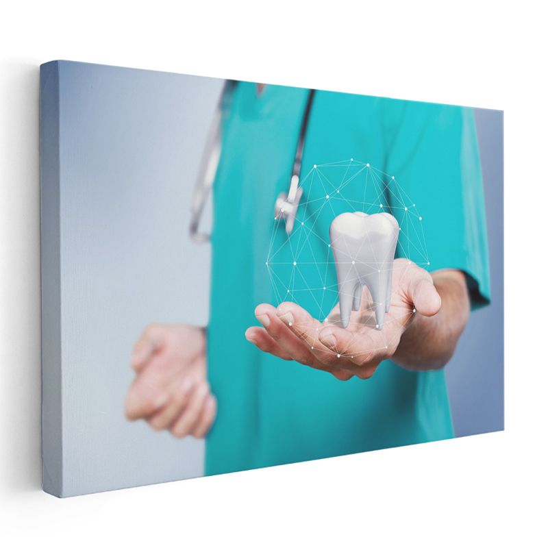 Diş Hekimi - Dijital Diş Teknolojisi Kanvas Tablo