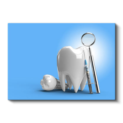 Diş Hekimi - İmplant Tedavisi Aletleri Kanvas Tablo