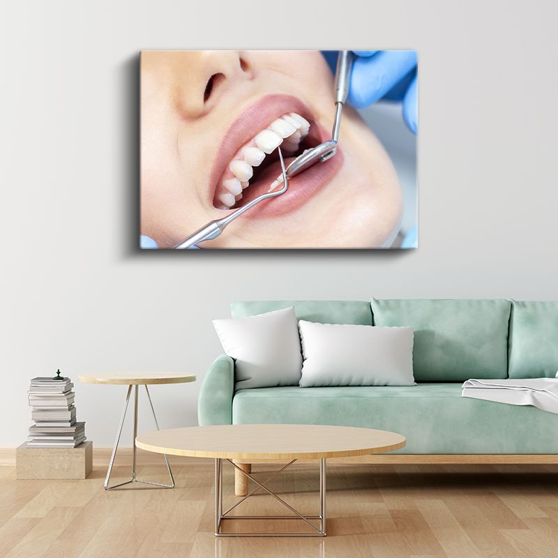 Diş Hekimi - Ağız Bakımı Kontrolü Kanvas Tablo
