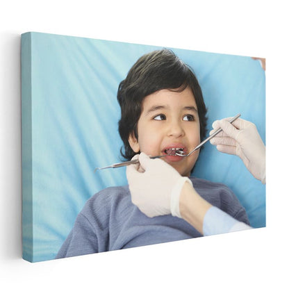 Çocuk Diş Hekimi - Pedodonti Tedavisi Kanvas Tablo