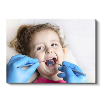 Diş Hekimi - Çocuk Diş Muayenesi Kanvas Tablo