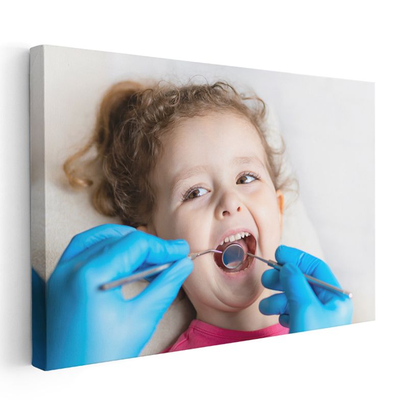 Diş Hekimi - Çocuk Diş Muayenesi Kanvas Tablo